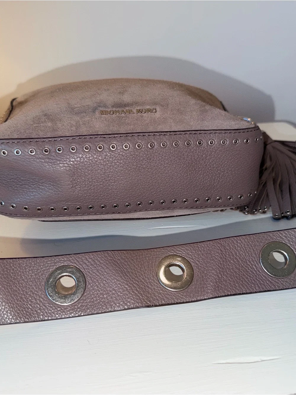 Michael Kors Brooklyn Large Suede Crossbody